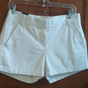 J.Crew NWT white 4” inseam shorts sz 2